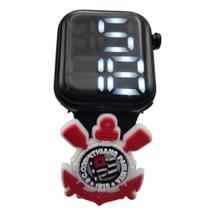 Relógio Infantil Digital Poderoso Timão Corinthians-Preto