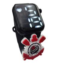 Relógio Infantil Digital Poderoso Timão Corinthians-Preto