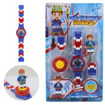 Relógio Infantil Digital Príncipe Bonequinho que Gira