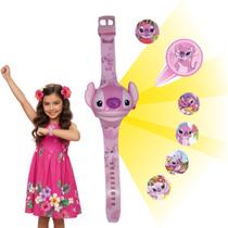 Relogio Infantil Digital Projetor 6 Imagens Angel Stitch Menina Feminino Princesa Relogio Infantil Digital Projetor 6 Imagens Angel Stitch Menina Feminino Princesa