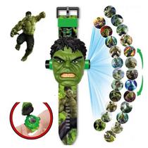 Relógio Infantil Digital Projetor De 24 Imagens - Hulk