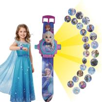 Relogio Infantil Digital Projetor Frozen 24 Imagens Princesas Menina Feminino