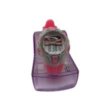 Relógio Infantil Digital Rosa Prova DÁgua Alarme Data Luz