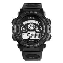 Relógio infantil Digital Unissex Xinjia prova d'agua piscina mergulho presente Preto xj-869