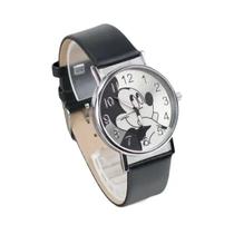 Relógio Infantil Disney Mickey Quartz Com Pulseira De Couro Para Meninos E Meninas, Presente De