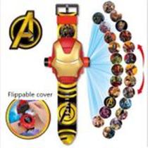 Relógio Infantil Esportivo Digital com Tampa Projetor do Homem de Ferro - RAFASHOP