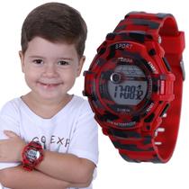 Relógio Infantil Masculino Camuflado Xinjia com Cronometro Resistente a Água XJ861
