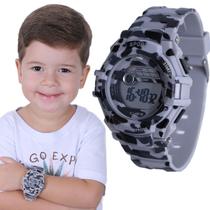 Relógio Infantil Masculino Camuflado Xinjia com Cronometro Resistente a Água XJ861