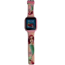 Relógio Infantil Menina Condor Princesa Pequena Sereia Original CODISNEYAB/9N Pulseira Silicone Rosa