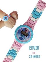 Relógio Infantil Menina Frozen Elza Disney Digital Novo