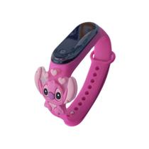 Relógio Infantil menina Stitch Digital À Prova DÀgua Led