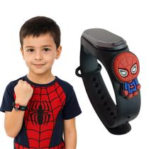 Relógio Infantil Menino Homem Aranha Digital á Prova dagua preto Relógio Infantil Menino Homem Aranha Digital á Prova dagua preto