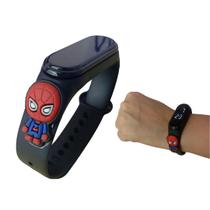 Relógio Infantil Menino Homem Aranha Digital á Prova dagua preto