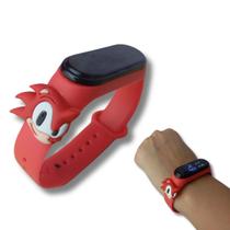 Relógio Infantil Menino Sonic Digital Vermelho A Prova Dagua