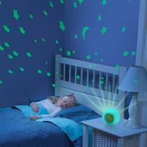 Relógio Infantil Multifuncional com Projetor de Lua e Estrelas, Luz Noturna Colorida e Temperatura - Tarklanda