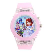 Relógio Infantil Princesas Silicone Brilha No Escuro Luz Led - Memory Watch