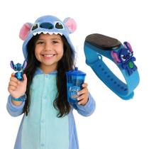 Relógio Infantil Stitch Com Copo Infantil Mais Boneco Stitch Menino Para Crianças Novo Relógio Infantil Stitch Com Copo Infantil Mais Boneco Stitch Menino Para Crianças Novo