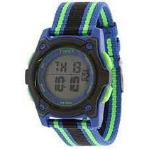 Relógio Infantil Timex Kids Time Machines Digital - Pulseira de Nylon (Azul/Preto/Verde)