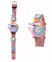 Relógio Infantil Unicórnio Colorido com Desenhos 3D - Magazine world jóias