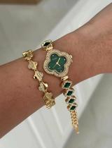 Relógio Inspiração Dourado Fundo Verde Relógio Inspiração Dourado Fundo Verde