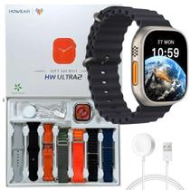 Relógio inteligente 202 Watch 9 Ultra 2 Chat GPT integrado 7 Pulseiras e película protetora externa GPS5