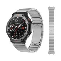Relógio Inteligente Amazfit T-Rex 3 Com Pulseira De Aço Inoxidável Luxuosa, Bracelete Metálico Huami