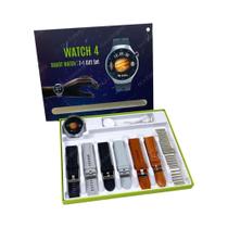 Relógio Inteligente Bluetooth Unissex 7 Peças Monitor De Saúde De 1,52 Polegadas Pulseira Fitness À