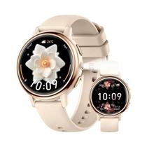 Relógio Inteligente De Luxo Feminino Com Tela HD De 1.26' Chamada Bluetooth Totalmente Touch À Prova