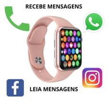 Relógio Inteligente Digital Smartwatch W34s Rosa Feminino