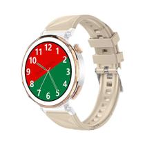 Relógio Inteligente Feminino À Prova D'Água Com Tela AMOLED, Chamada Bluetooth, Monitor De