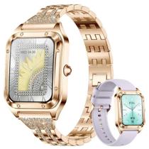 Relógio inteligente feminino , chamada bluetooth l, pulseira esportiva - Dourado Relógio inteligente feminino , chamada bluetooth l, pulseira esportiva - Dourado