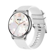 Relógio Inteligente Feminino Com Tela AMOLED, NFC, Chamada Bluetooth, IP68 À Prova d'Água, Relógio