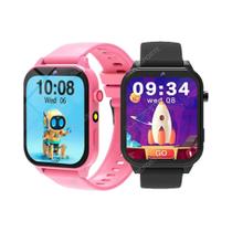 Relógio Inteligente Infantil Com Tela Touch HD, Câmera, 18 Jogos, Monitor De Sono, Despertador,