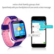 Relógio Inteligente Infantil Criança Rastreador Localizador C/câmera Anti-lost Sos Smartwatch ROSA