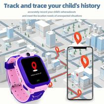 Relógio Inteligente Infantil Criança Rastreador Localizador C/câmera Anti-lost Sos Smartwatch ROSA