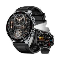 Relógio Inteligente Masculino À Prova D'Água Com Chamada Bluetooth, Lanterna LED, Monitor De