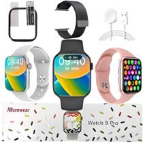 Relógio Inteligente Masculino Feminino W29 Pro Android iOS Smartwatch Tela 47mm C/Acessorios Extra