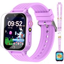 Relógio inteligente Melontti para meninas de 5 a 12 anos com 26 jogos, câmera roxa Relógio inteligente Melontti para meninas de 5 a 12 anos com 26 jogos, câmera roxa