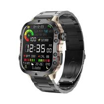 Relógio Inteligente Militar Masculino 2025 IP68 5ATM Monitor De Saúde E Fitness Com Chamada BT De