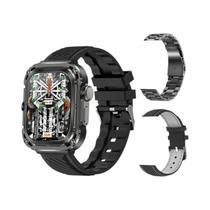 Relógio Inteligente Militar Masculino LIGE 2025 Com GPS, NFC, Bússola, Tela HD De 460mAh E