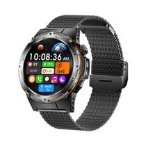 Relógio Inteligente Militar NFC IP68 Fitness Tracker Monitor De Saúde BT Chamada UV Pulseira