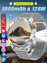 Relógio inteligente militar para homem com GPS integrado e lanterna LED, tela AMOLED de 1,53" pulgadas seguimiento de fitness impermeável IP68 com frequência cardíaca/sonho/oxigênio no sangue, relógios para Android/iPhone Relógio inteligente militar para homem com GPS integrado e lanterna LED, tela AMOLED de 1,53" pulgadas seguimiento de fitness impermeável IP68 com frequência cardíaca/sonho/oxigênio no sangue, relógios para Android/iPhone