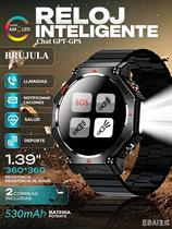 Relógio inteligente militar para homem e mulher com GPS AI GPT Altitud/Barômetro/Brújula lanterna LED, bateria de 530mAh, tela AMOLED de 1.39" pulgadas seguimiento de fitness impermeável IP68 con frequência cardíaca/sonho/oxigênio no sangue, relógios para Android/iPhone Relógio inteligente militar para homem e mulher com GPS AI GPT Altitud/Barômetro/Brújula lanterna LED, bateria de 530mAh, tela AMOLED de 1.39" pulgadas seguimiento de fitness impermeável IP68 con frequência cardíaca/sonho/oxigênio no sangue, relógios para Android/iPhone