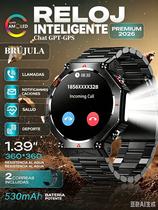 Relógio inteligente militar para homem e mulher com GPS AI GPT Altitud/Barômetro/Brújula lanterna LED, bateria de 530mAh, tela AMOLED de 1.39" pulgadas seguimiento de fitness impermeável IP68 con frequência cardíaca/sonho/oxigênio no sangue, relógios para Android/iPhone Relógio inteligente militar para homem e mulher com GPS AI GPT Altitud/Barômetro/Brújula lanterna LED, bateria de 530mAh, tela AMOLED de 1.39" pulgadas seguimiento de fitness impermeável IP68 con frequência cardíaca/sonho/oxigênio no sangue, relógios para Android/iPhone