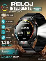 Relógio inteligente militar para homem e mulher com GPS AI GPT Altitud/Barômetro/Brújula lanterna LED, bateria de 530mAh, tela AMOLED de 1.39" pulgadas seguimiento de fitness impermeável IP68 con frequência cardíaca/sonho/oxigênio no sangue, relógios para Android/iPhone Relógio inteligente militar para homem e mulher com GPS AI GPT Altitud/Barômetro/Brújula lanterna LED, bateria de 530mAh, tela AMOLED de 1.39" pulgadas seguimiento de fitness impermeável IP68 con frequência cardíaca/sonho/oxigênio no sangue, relógios para Android/iPhone