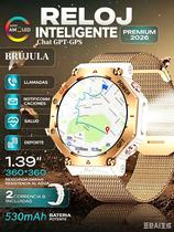 Relógio inteligente militar para homem e mulher com GPS AI GPT Altitud/Barômetro/Brújula lanterna LED, bateria de 530mAh, tela AMOLED de 1.39" pulgadas seguimiento de fitness impermeável IP68 con frequência cardíaca/sonho/oxigênio no sangue, relógios para Android/iPhone Relógio inteligente militar para homem e mulher com GPS AI GPT Altitud/Barômetro/Brújula lanterna LED, bateria de 530mAh, tela AMOLED de 1.39" pulgadas seguimiento de fitness impermeável IP68 con frequência cardíaca/sonho/oxigênio no sangue, relógios para Android/iPhone
