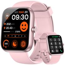 Relógio inteligente para homens e mulheres Alexa embutido, monitor de fitness HD de 1,83" com função de chamada, à prova d'água IP68, mais de 120 modos esportivos, monitor de frequência cardíaca/sono 24 horas por dia, 7 dias por semana, compatível com iOS e Android (rosa)