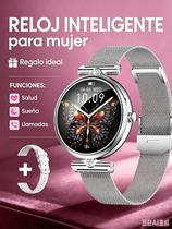 Relógio inteligente para mulheres, smartwatch AMOLED de 1,28" compatível com iPhone/Samsung/Android (atender/fazer chamadas), monitor de fitness com mais de 100 modos esportivos com monitor de frequência cardíaca/sono/SpO2, à prova d'água IP68, com 2 pulseiras Relógio inteligente para mulheres, smartwatch AMOLED de 1,28" compatível com iPhone/Samsung/Android (atender/fazer chamadas), monitor de fitness com mais de 100 modos esportivos com monitor de frequência cardíaca/sono/SpO2, à prova d'água IP68, com 2 pulseiras