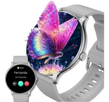 Relógio Inteligente Para Samsung Galaxy S24 Ultra Prata