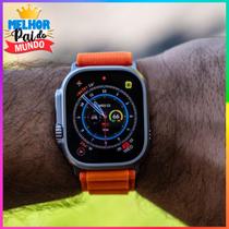 Relógio Inteligente Presente Amigo Secreto Smartwatch Laranja Seie 9 Para Android E IOS Masculino E Femenino